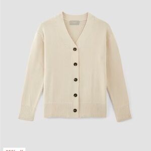 NWOT Everlane Organic Cotton Cardigan - Canvas